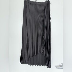 & Other Stories Paris Atelier Black Pleated Midi Skirt